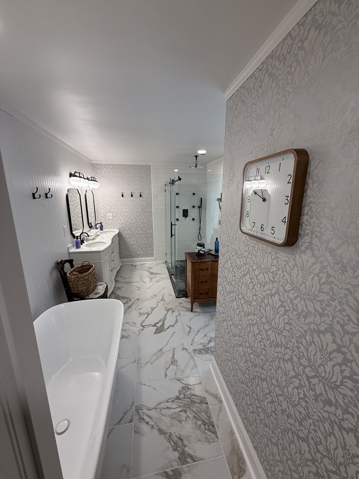 Completed bathroom renovation