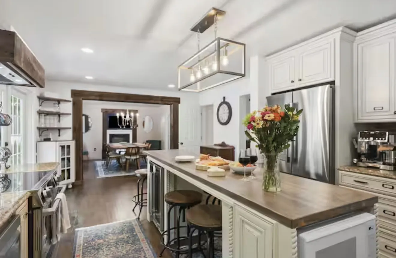 Alternate wide view of the completed kitchen remodel